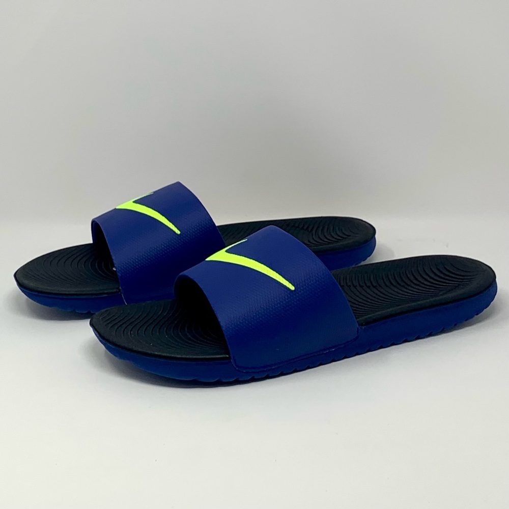 Nike Kawa Slide Sandal ‘Black/Blue’ Size 12